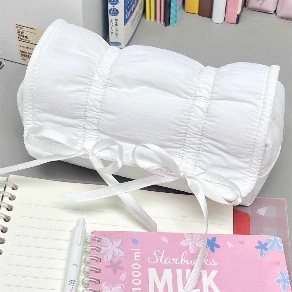 Large Capacity Pen Bag Bow Drawstring Stationery Storage Bag INS Pencil Case  Students