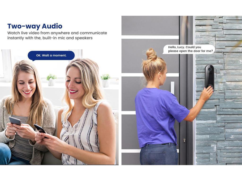 Low-Power WiFi Visual Doorbell Camera with Smart Voice Intercom and Mobile Monitoring