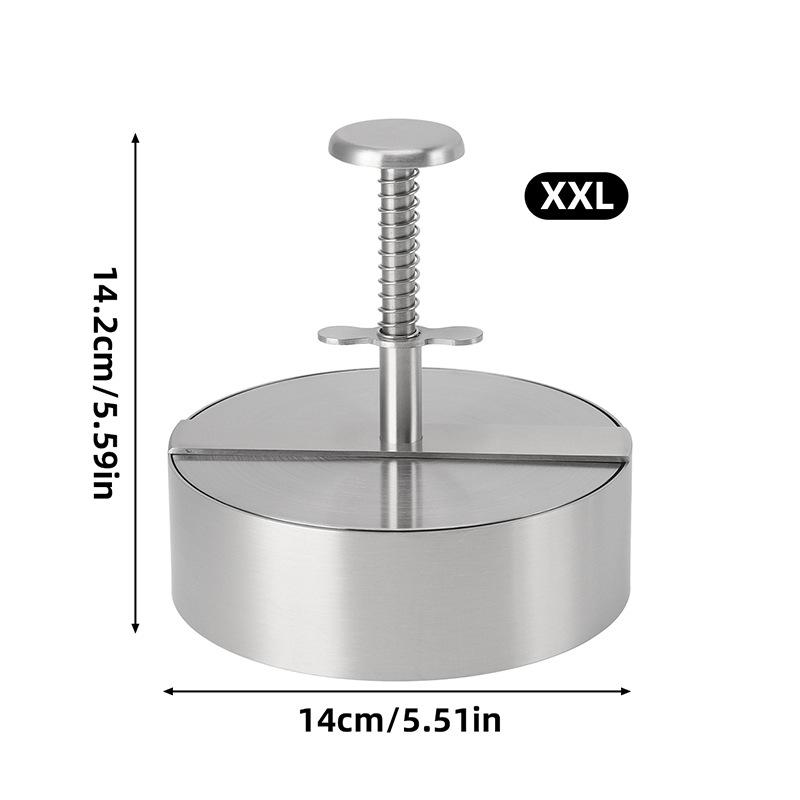 Hamburger Press Manual Non Stick Coating Circular Stainless Steel Meat Patty Press Household Kitchen Hamburger Press Tool