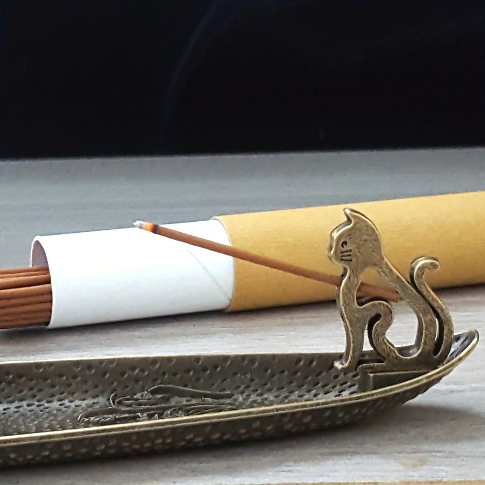 Chic Style Incense Burner Tray Metal Incense Censer Unique Aromatherapy Ornament Temple Burning