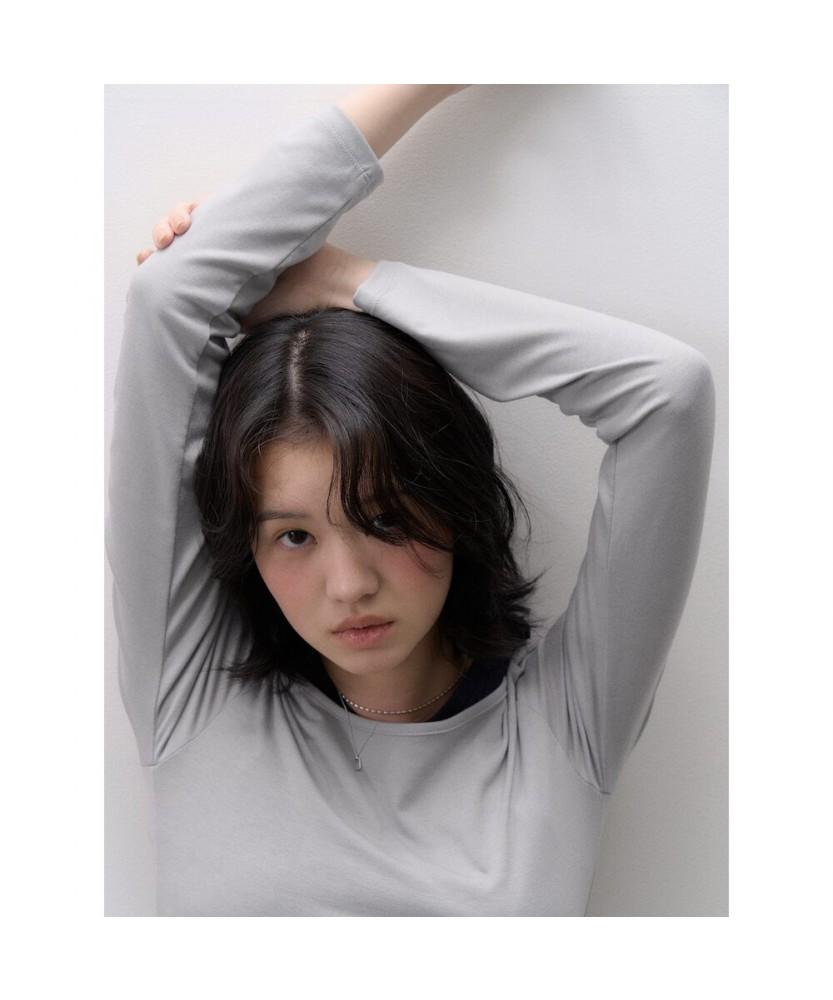 8SECONDS Long-Sleeve Tiered T-Shirt For Layering Gray