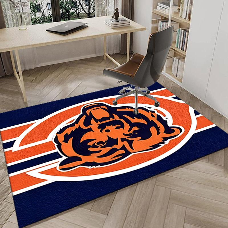 Chicago Bears Logo Area Rug for Office, Chair Rug, Decorative Carpet Livingroom Mat, Large Size Fan Gifts Christmas Gifts