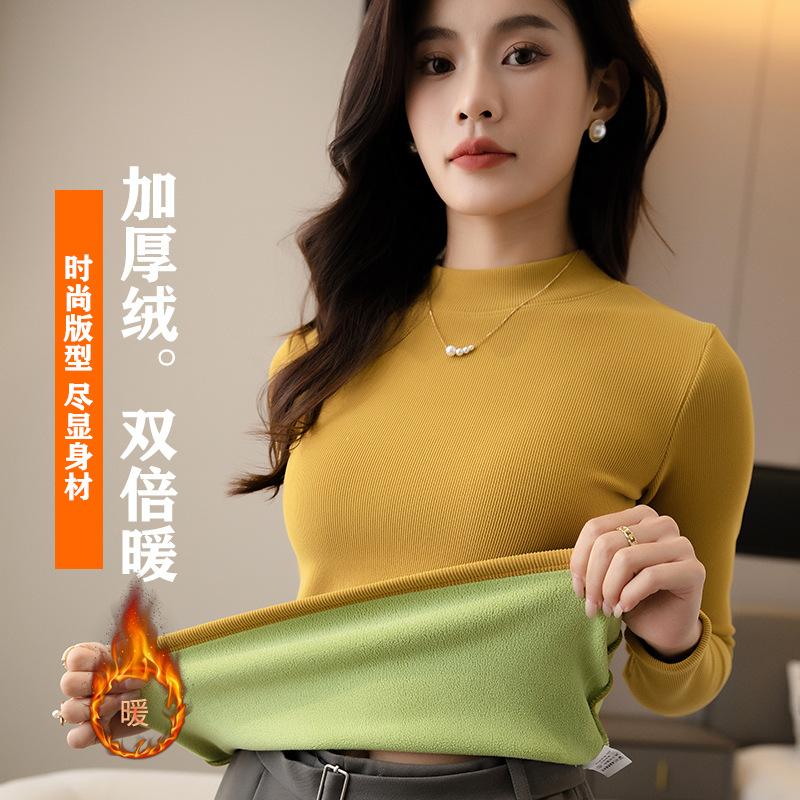 

Осінньо-зимова напівводолазка з оксамитовим потовщеним низом, жіночий термотоп з вирізом зсередини та зовні XL [Recommended 120-70kg]