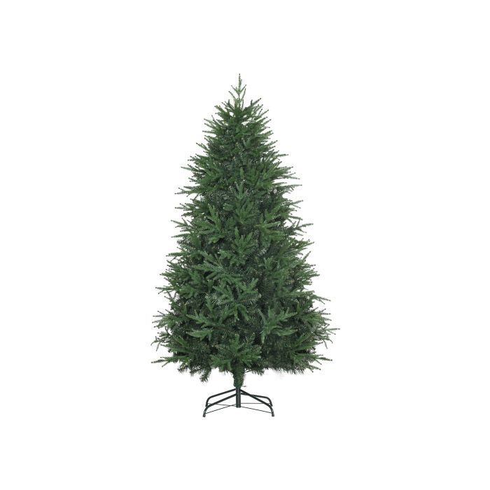 HOMCOM Sapin De Noël, Sapin Artificiel, Aspect Réaliste, Montage Rapide, Plastique, Vert, 114 X 114 X 180 Cm