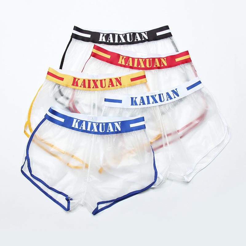 Men'S Transparent Waterproof Beach Shorts Loose Swim Trunks Sexy Swimming Swimsuit Boardshorts Bathing Suit Rain Travel Clothing