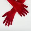 Breathable Holiday Gloves Fashion Red Polyester Christmas Gloves For Family Gatherings And Festive Event