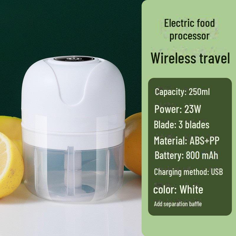 Compact Electric Garlic Grinder & Peeler for Kitchen