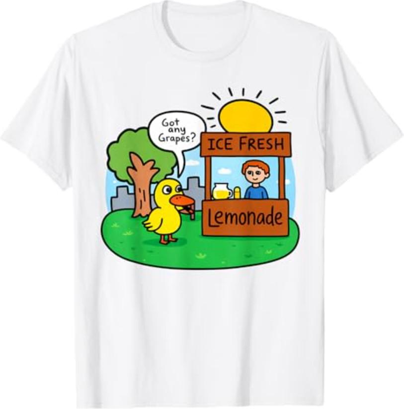 Ice Fresh Lemonade Got Any Grapes Duck Funny Gifts Meme T-Shirt S разноцветный