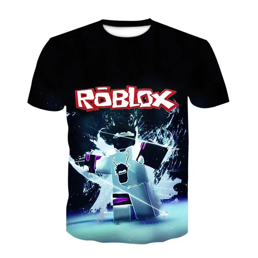 Roblox Game kids T-shirt cosplay costumes Child Cartoon Short sleeve top 3D Print Casual Street Clothes