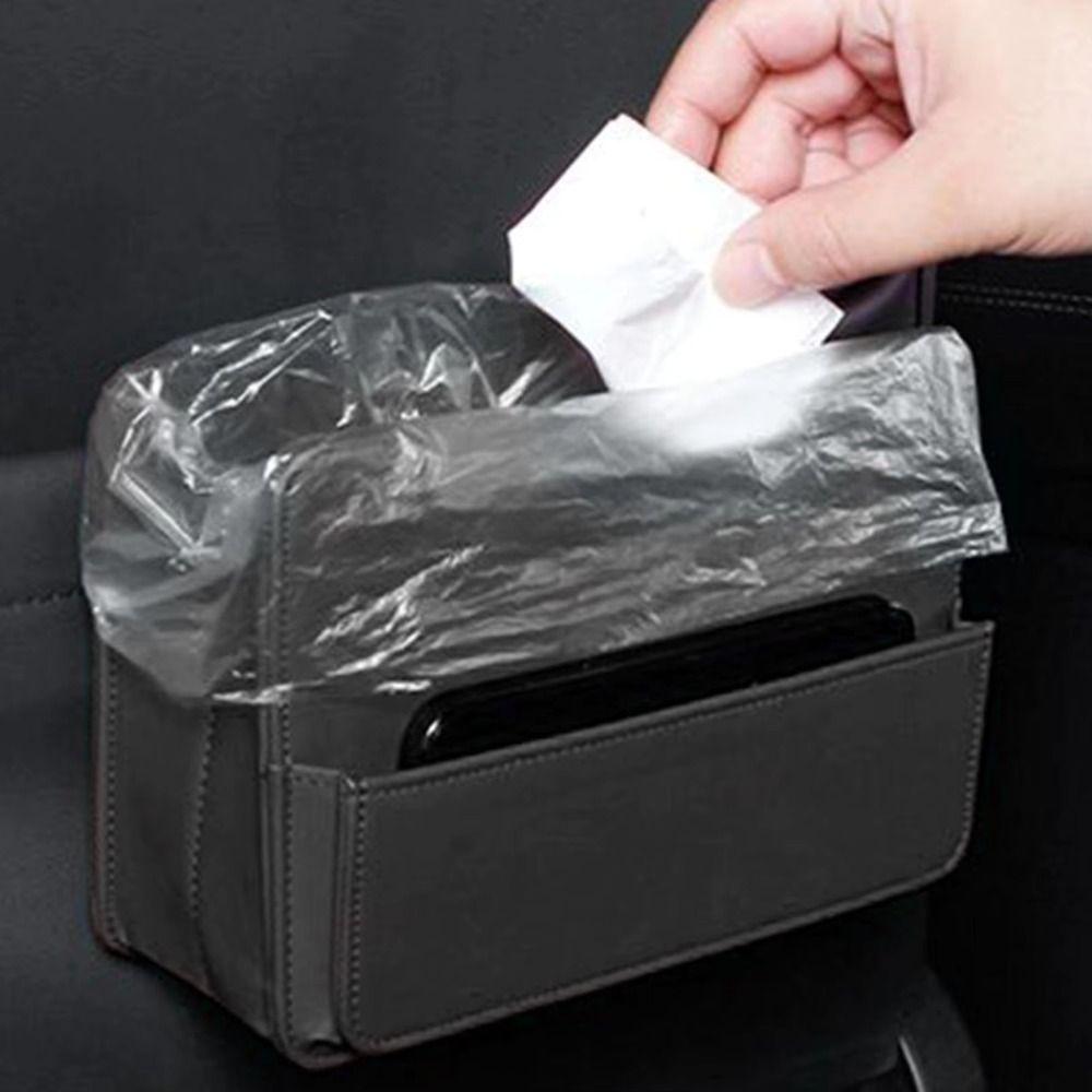 Leather Material Car Trash Bin Leatherette Material Car Door Storage Box Car Storage