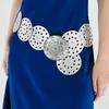 Round Hollow Belt Y2K Wide Belts Vintage Disc Belts  for Women