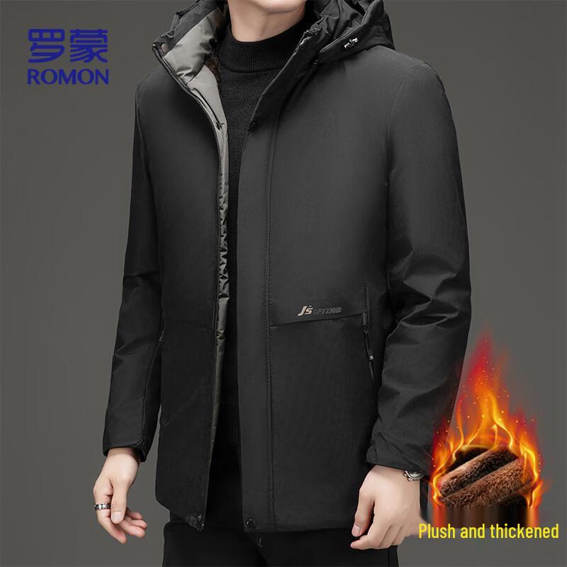 ROMON Men's MF75 Hooded Fleece Lined Padded Jacket