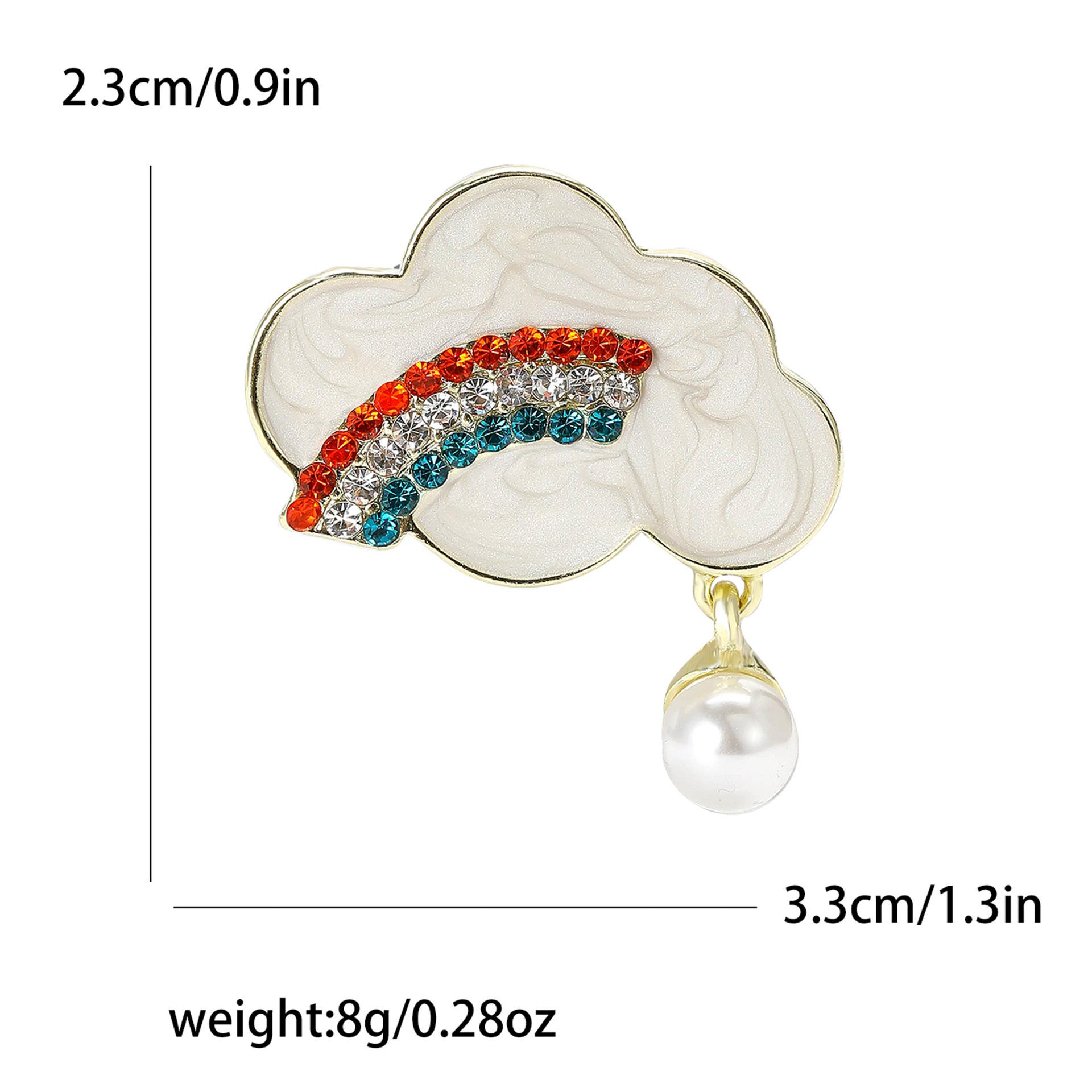 

Креативный сплав горный хрусталь радуга облако брошь модный милый женский костюм кардиган корсаж аксессуары булавка