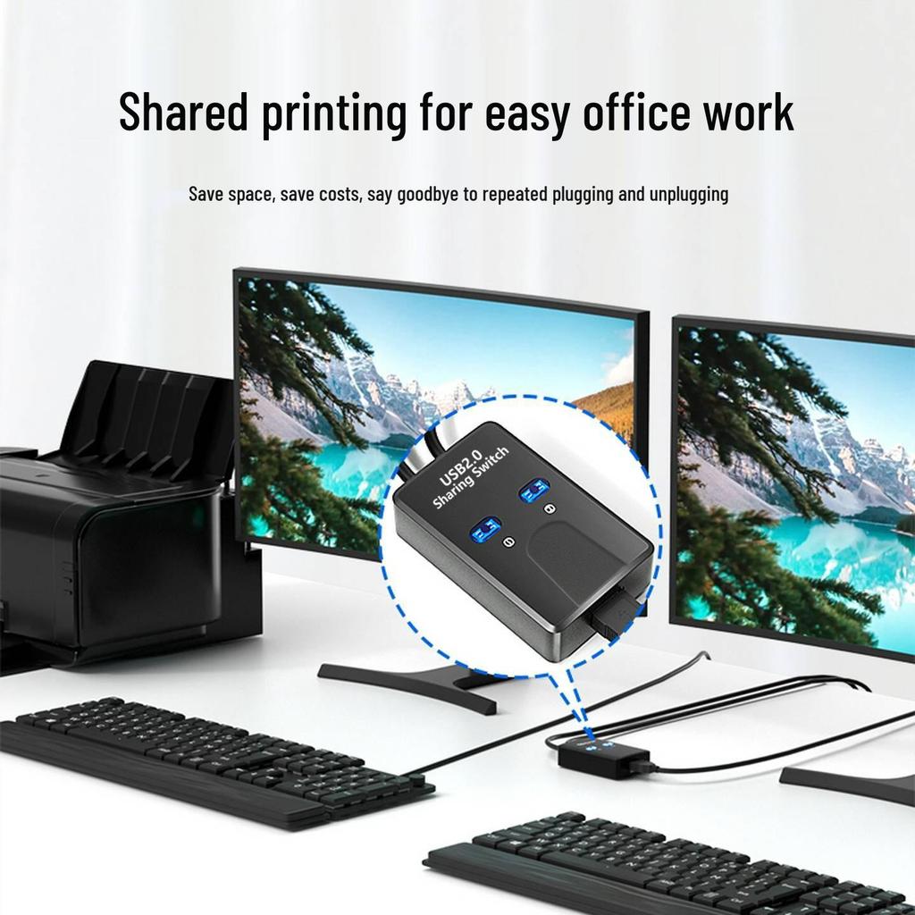 USB Printer Splitter: Dual Machine Sharing Converter Without Network