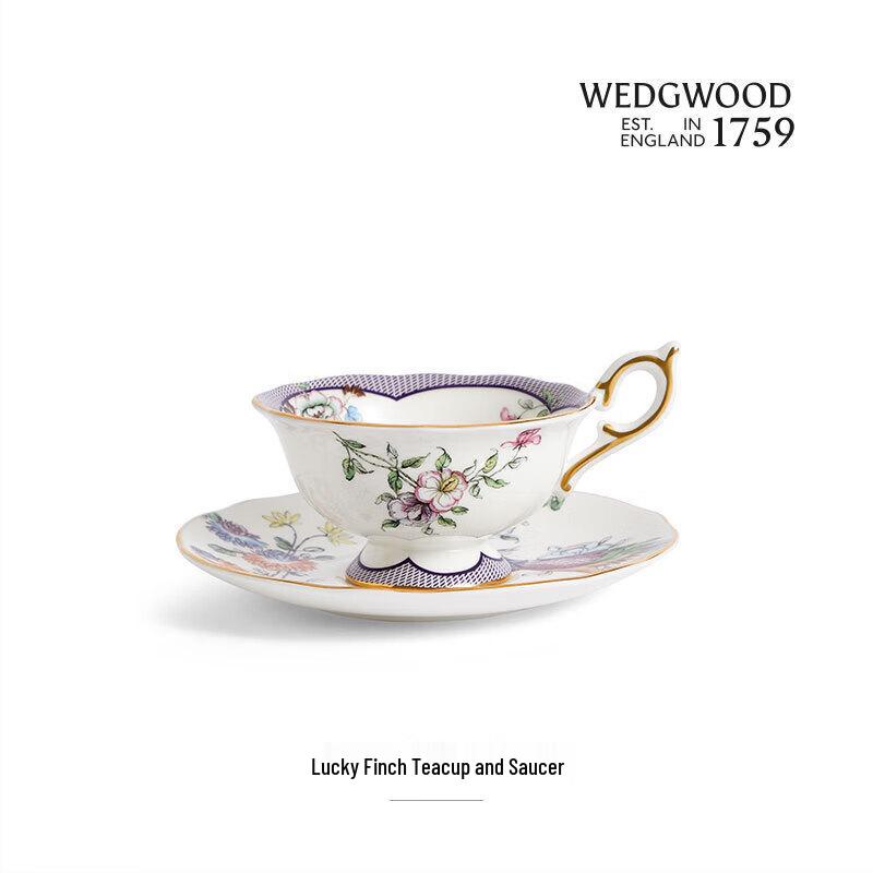 

Wedgwood Lucky Oriole Bone China Teacup and Saucer Set