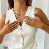 Creative Open Ring Set for Women Wedding Jewelry Trendy Elegant Gold Color Punk Vintage Geometric Adjustable Finger Rings