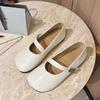 French retro Mary Jane shoes women's 2025 spring new flat-soled single shoes soft-soled evening wear round-headed grandma shoes
