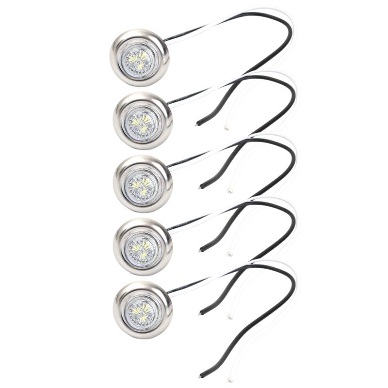 Car Vans Front and Rear Indicator Lights Boat Rear Night Driving Safety Warning Portable Round LED Headlight Side Marker Light
