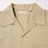 Uniqlo Marni Collaboration Solid Color Summer Cuban Collar Single-Breasted Short Sleeve Shirt Men Shirts Beige 449635-31