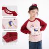 Girls' Cartoon Print Colorblock Sweatshirt