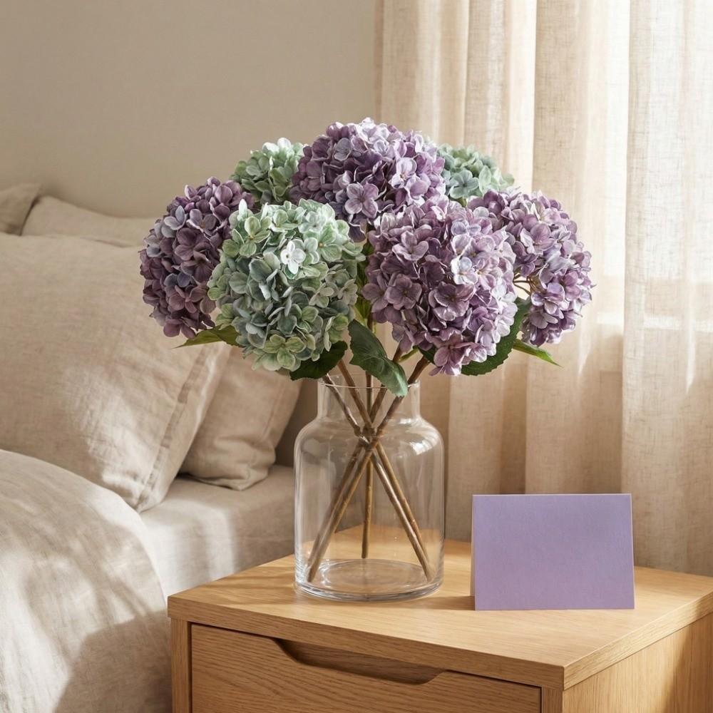 Hydrangea Macrophylla Artificial Hydrangea Flower Real Touch Realistic Simulation Retro Hydrangea Artificial Luxury