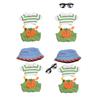 Plush Figure Sweater and Suspender Pants Jumpsuit Outfit Educational for Kids Photo Props Make Your Own Dolls for 6.69'' Doll
