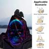 1pc Skull Printing Lightweight Flannel Blanket, Comfortable and Warm Blanket, for Camping Sofa Bed and Couch Office, Suitable for Gift Blanke