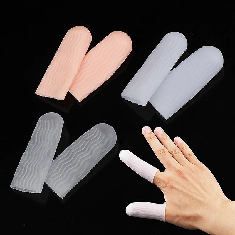 Non-Slip Finger Protector Sleeve Cover Anti-Cut Heat Resistant Finger Sleeves Fingertip Great Cooking Kitchen Tools