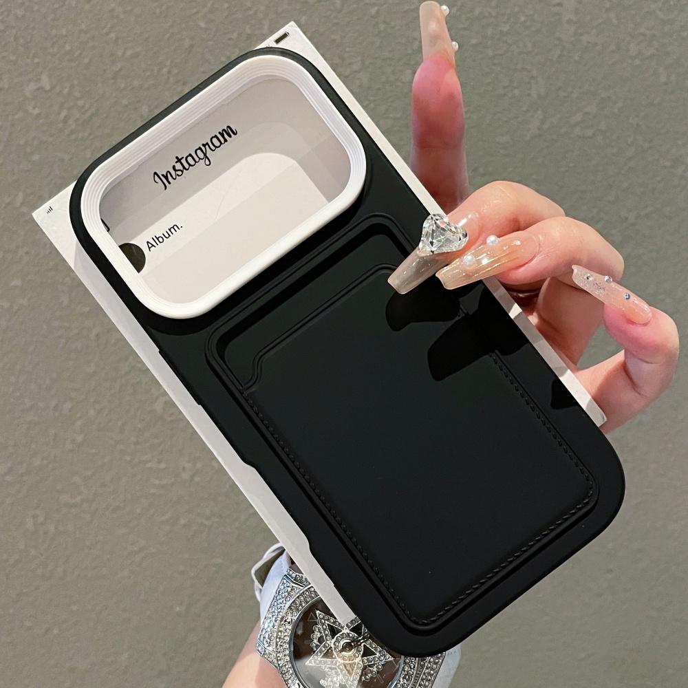 

Push Card Slot Wallet Silicone Phone Case For iPhone 17 Pro Max Air 16 14 15 Plus 13 12 11 XR XS Shockproof Soft Back Cover iPhone 16