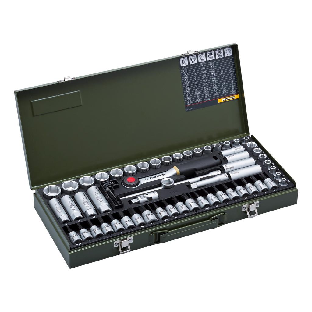 PROXXON Auto Mechanic Set 65 1 Set No. 82114, 9.5mm Drive, Pieces,
