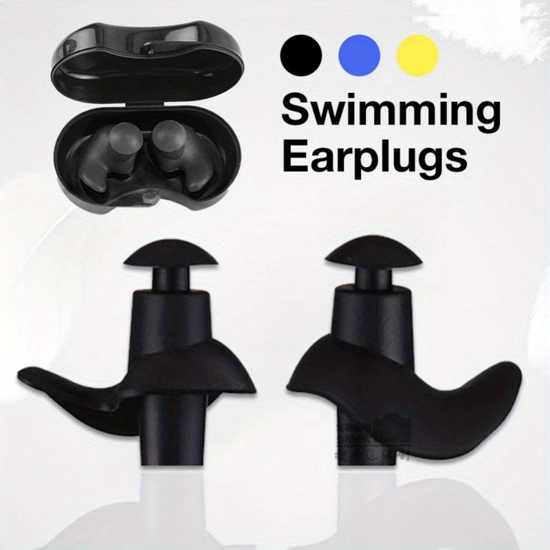 2 Pieces1 Pair Waterproof Silicone Earplugs - Reusable Swimming Plugs For Showering  Bathing Diving  Surfing