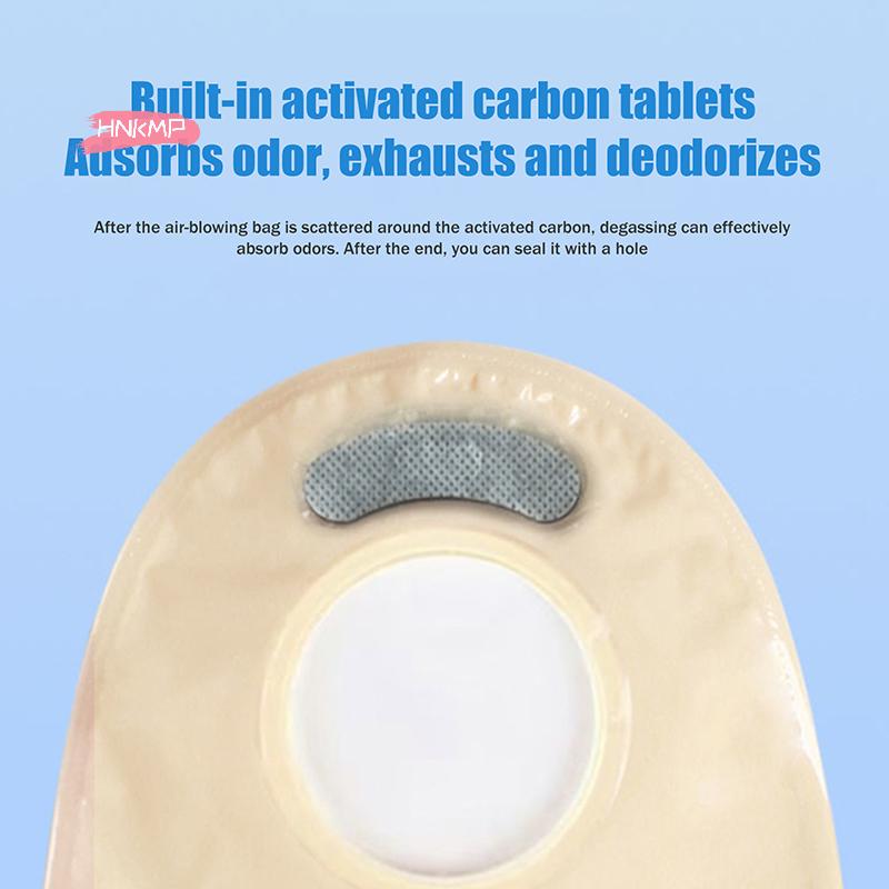 Disposable Ostomy Bags with Skin Stoma Rings Leakproof Barriers Baseplates Activated Carbon Sheet Lining for Safe Daily Use