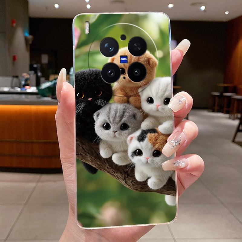 Trendy Fashion Erupting Volcano Pattern Phone Case For Vivo X300 Pro Clear TPU Soft Cover Anti-scratch Couple Protective Shell