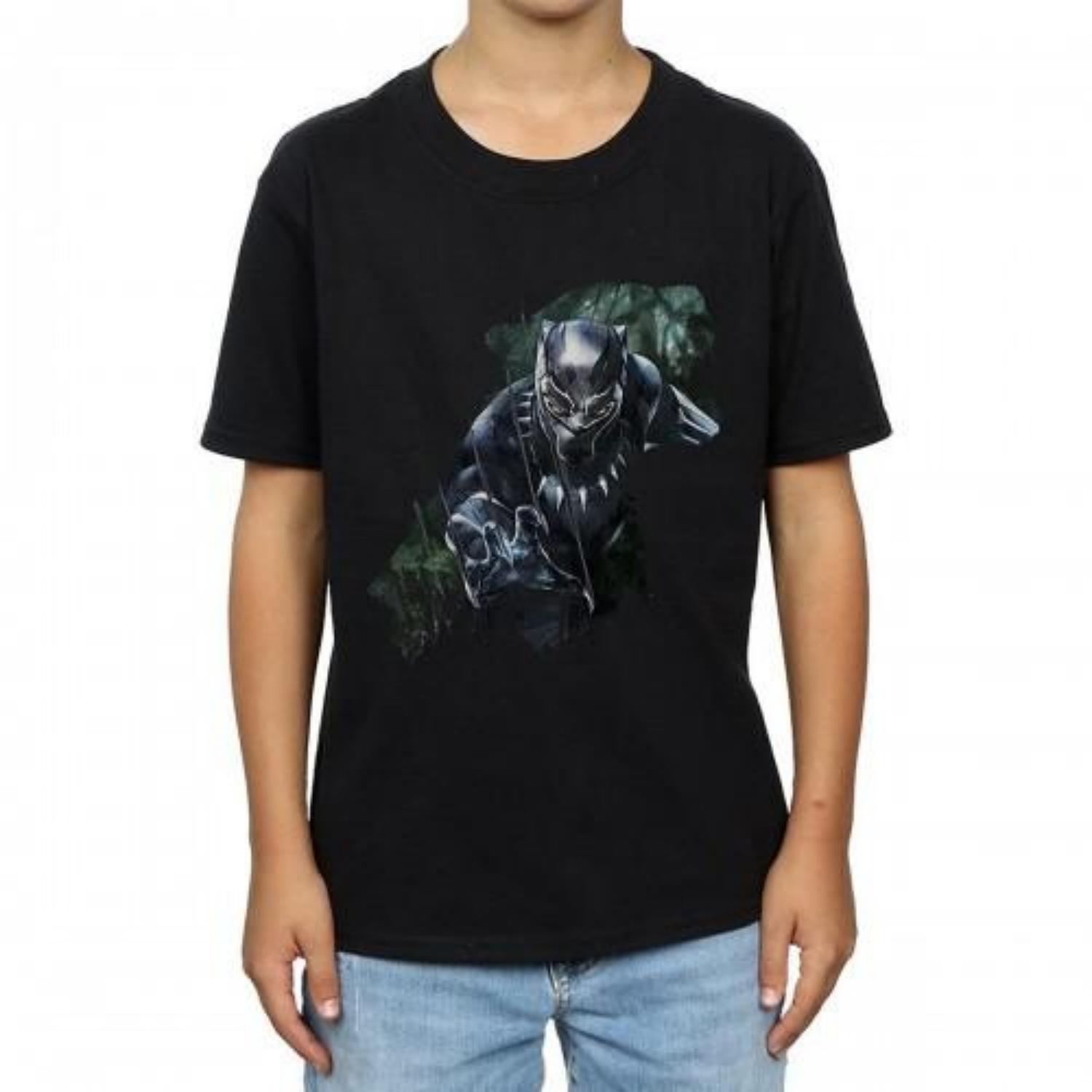 

Black Panther Boys Wild Silhouette Cotton T-Shirt S чёрный