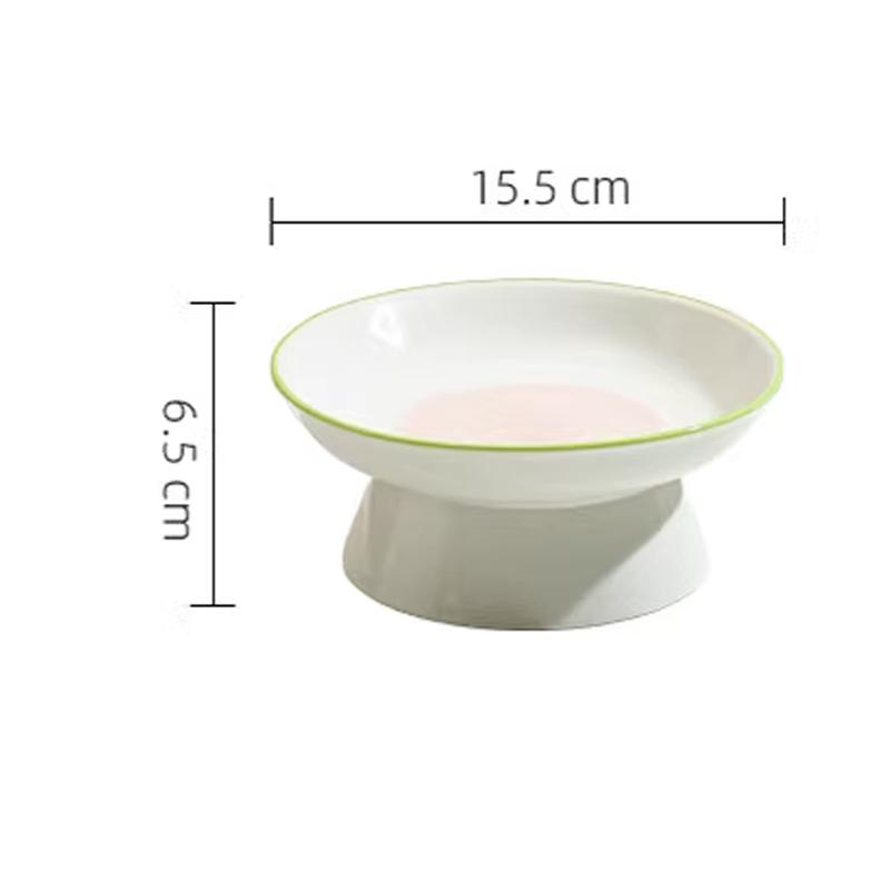 

Ceramic Tall Footed Drinking Water Bowls, Anti Overturning Oblique Mouth, Neck Protection, Large Caliber Cat Bowl, Articles, 1Pc