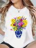(Asian Size) Print Fashion Female Tee Top Women Clothing T Shirt sweet butterfly style trend Woman Short Sleeve Graphic T-shirts
