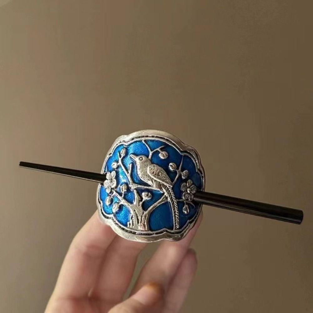 Magpie Retro Enamel Hairpin Ethnic Style Hair Accessories Hair Sticks for Long Hair  Decoration