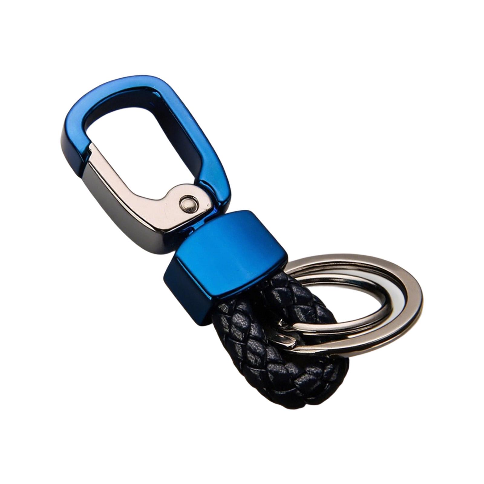 

Braided Rope Keychain with Secure Metal Clasp for Keys Lightweight Compact Design for Travel and Daily Use синий