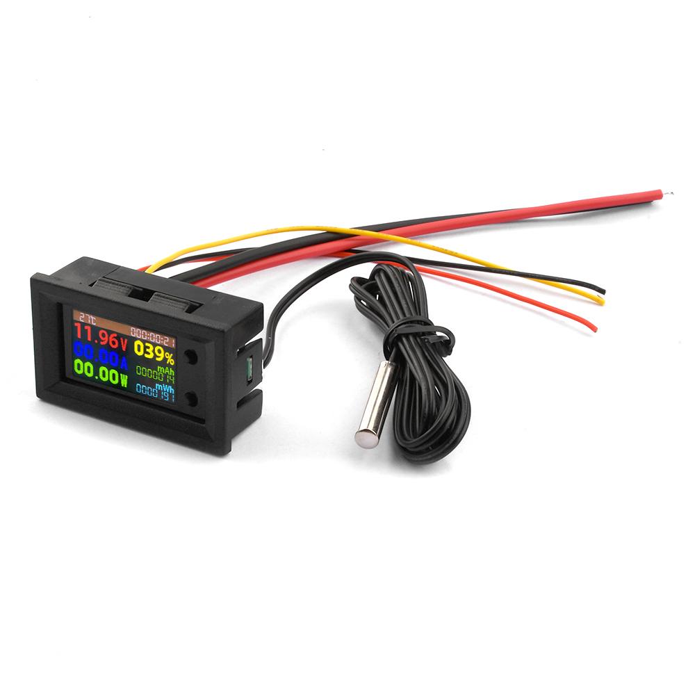 DC4~30V 10A/50A/100A Digital Voltmeter Ammeter 8in1 Multifunction Tester Power Energy Frequency Capacity Temperature Meter