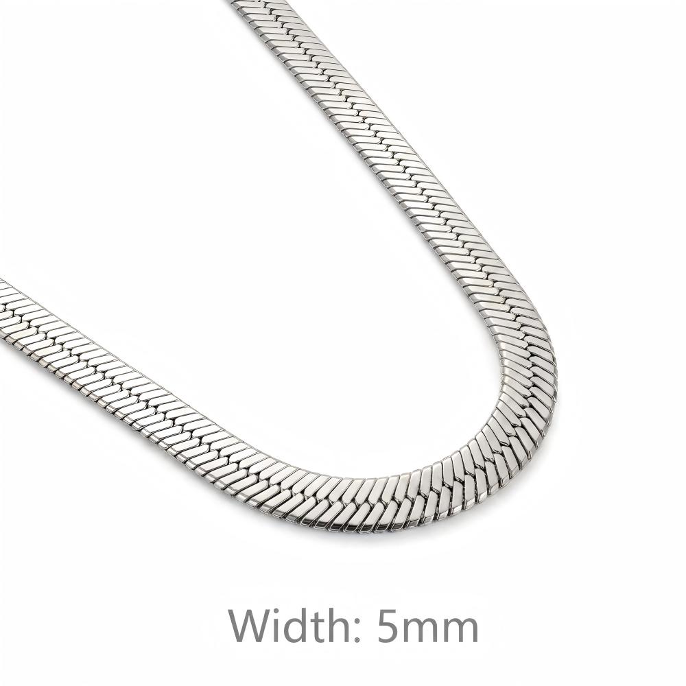 Минималистичная Унисекс Змеиная Цепочка-Чокер Нержавеющая Сталь Елочка Позолоченная Бохо Винтажные Украшения Подарок Для Женщин Мужчин 40cm