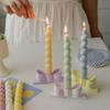 Candlestick Candle Holder Gypsum Bow Candles Candelabra Home Decorative Candle Wedding Dinning Birthday Gift Party Home Props