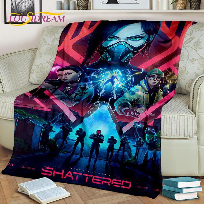 Cartoon Game VALORANT Gamer 3D Blanket,Soft Throw Blanket for Home Bedroom Bed Sofa Picnic Travel Office Rest Cover Blanket Kids