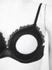 Womens Sexy Lingerie Lace Floral Sheer Hollow Out Wireless Unlined Bra Tops