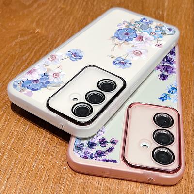 Floral Pattern Soft TPU Case For Samsung Galaxy S25 S24 Ultra S21 S23 S24 FE A56 A55 A54 A15 A16 A25 A35 A36 A53 5G Phone Cover