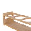 Oil Bottle Rack Dispenser Shelf, Seasoning Organizer Storage Wooden Kitchen Shelf