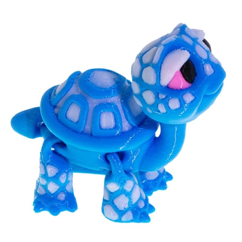 3D Printed Turtles Flexible Joint Articulated Tortoise Fidgety Toy Ornament Realistic Turtles Figurines Collectibles