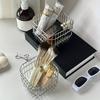 4pcs Stainless Steel Storage Baskets with Open Weave Design Multi-Purpose Organizer for Bathroom Kitchen Desk Storage Resistant