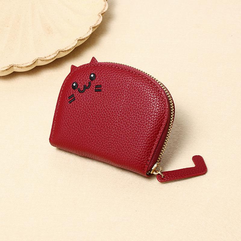 Cute Cat Card Holder for Women 2024, Small, Multi-Card Slot, High-End Cartoon Coin Purse