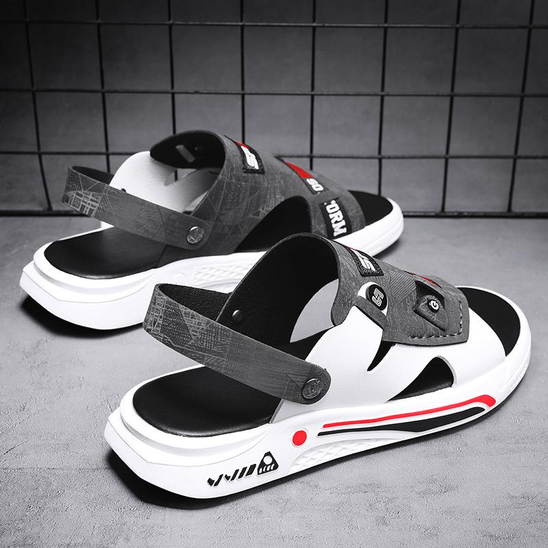 Fashion CYYTL Sandals For Men Slippers Leather Casual Outdoor Beach Slides 2024 Summer Male Shoes 2 Wear Flip-Flops Walking Fisherman