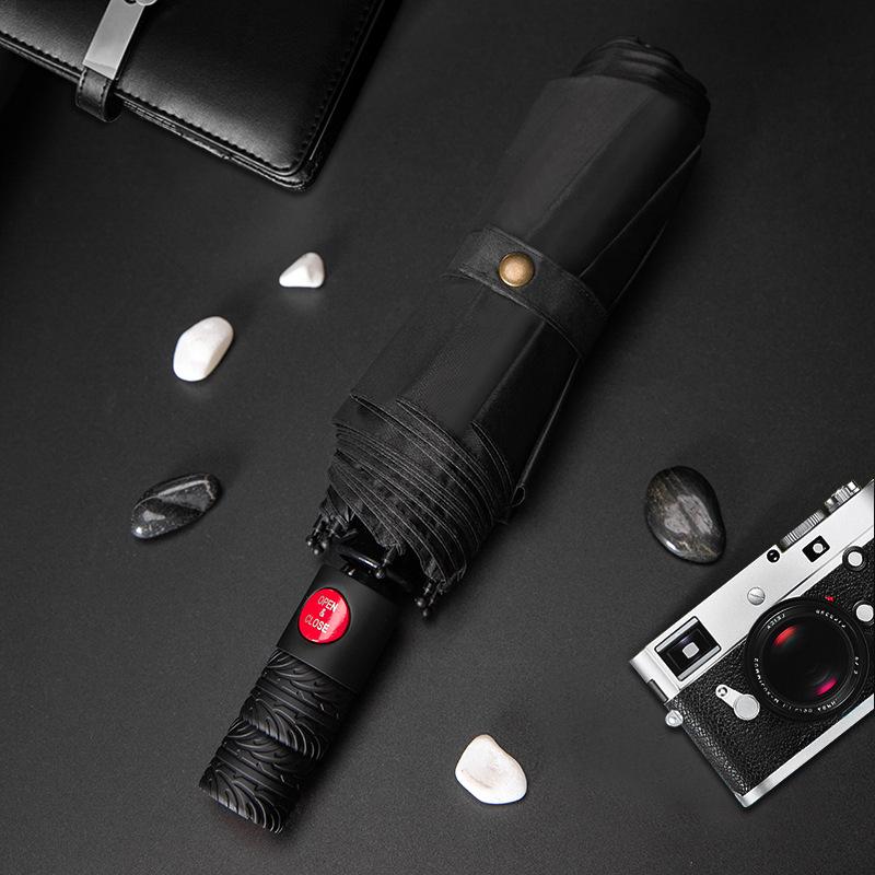 

Мужской трехсложный ветроустойчивый красный солнцезащитный зонт